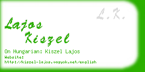 lajos kiszel business card